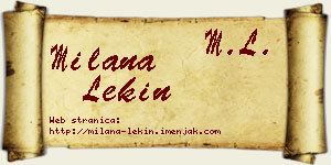 Milana Lekin vizit kartica
